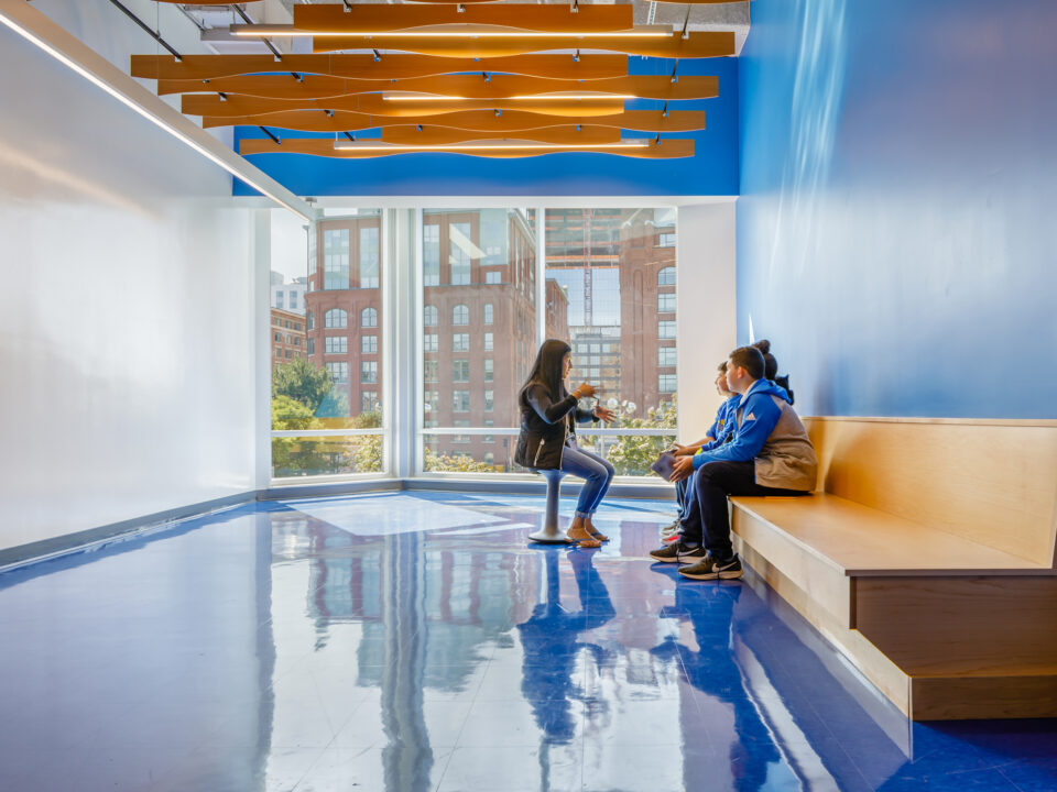 Eliot school renovation project interior.